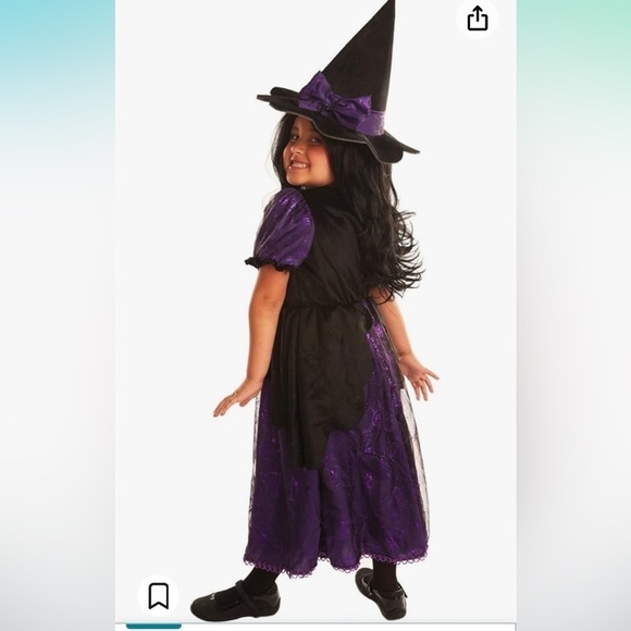 NWT Girls Witch Costume Halloween Suits Cosplay Party Dress Up Role Play Set - Picture 2 of 2